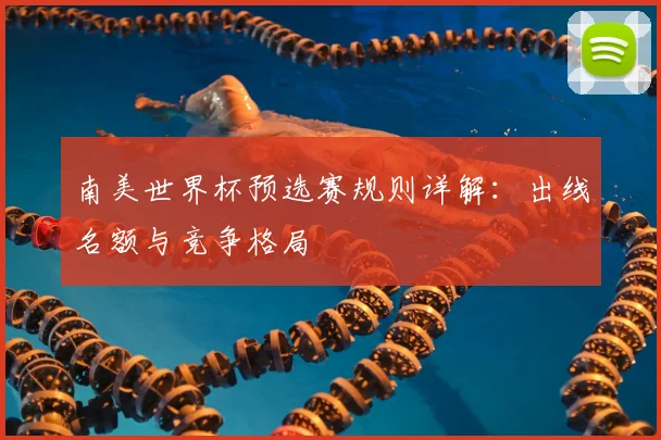 南美世界杯预选赛规则详解:出线名额与竞争格局
